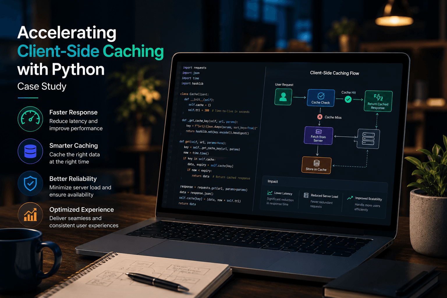 Accelerating Client-Side Caching with Python: Case Study Case Study | Copyright © Magnence
