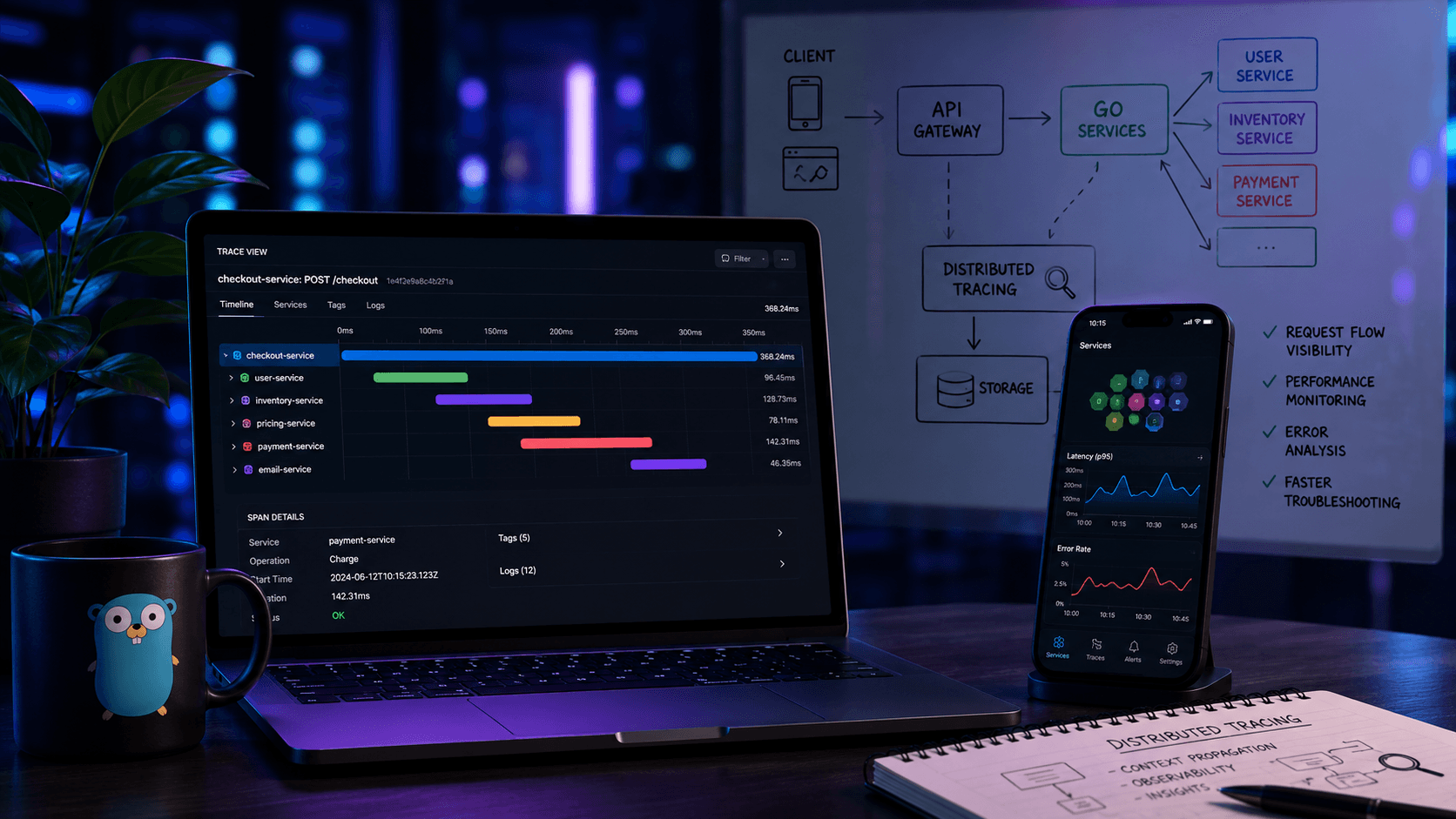 Architecting Distributed Tracing with Go: Case Study Case Study | Copyright © Magnence