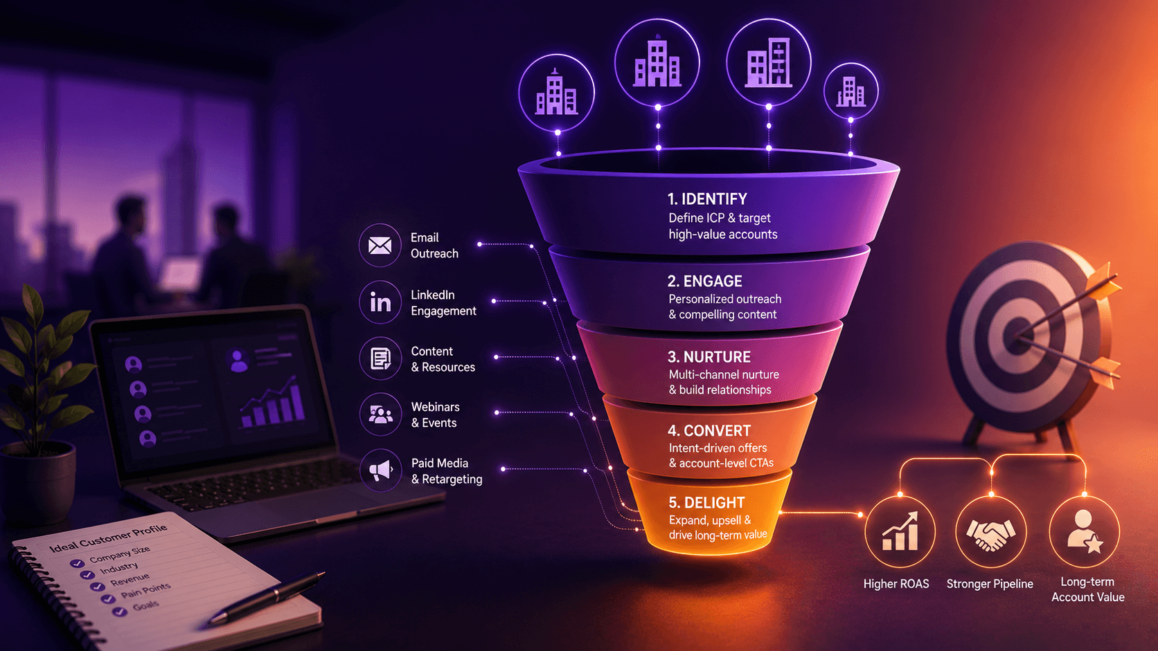 Building High-ROAS Account-Based Marketing (ABM) Funnels: A Complete Guide Case Study | Copyright © Magnence