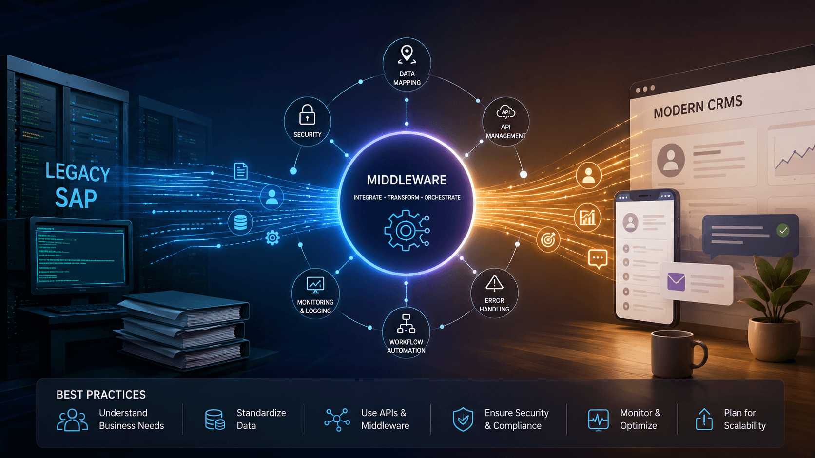 Connecting Legacy SAP to Modern CRMs via Middleware: Best Practices Case Study | Copyright © Magnence