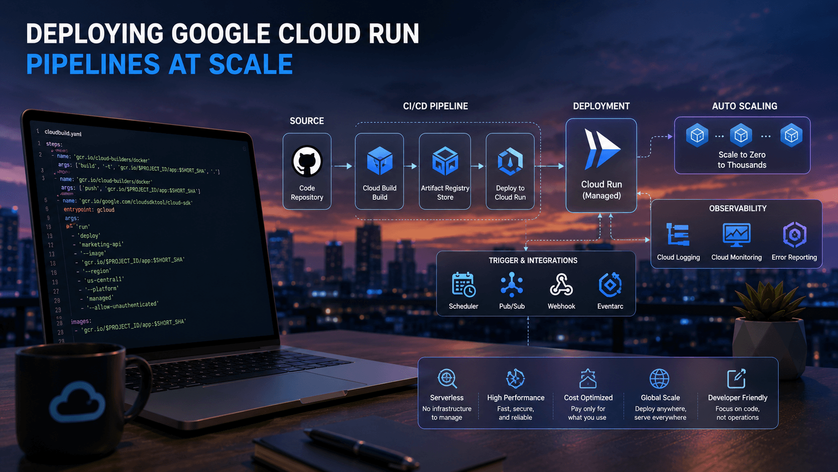 Deploying Google Cloud Run Pipelines at Scale Case Study | Copyright © Magnence