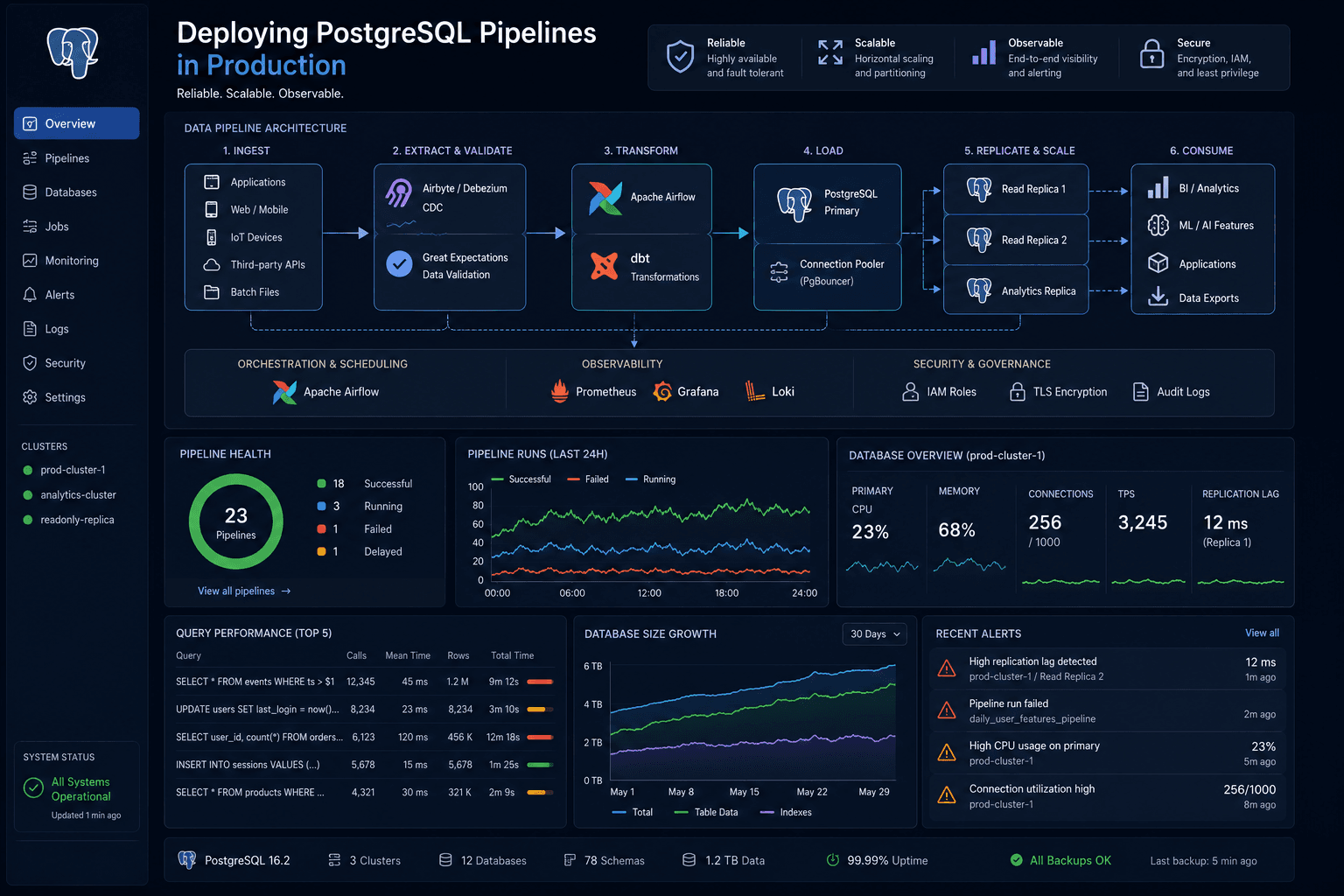 Deploying PostgreSQL Pipelines in Production Case Study | Copyright © Magnence