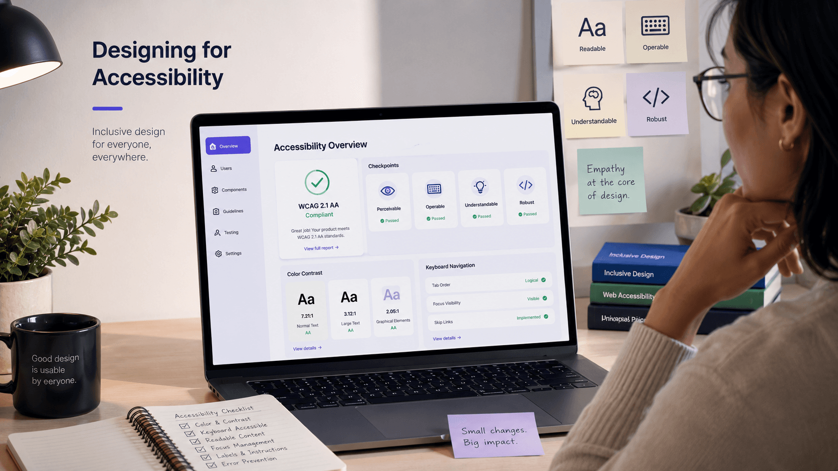 Designing for Accessibility: WCAG 2.1 AA Compliance: Best Practices Case Study | Copyright © Magnence
