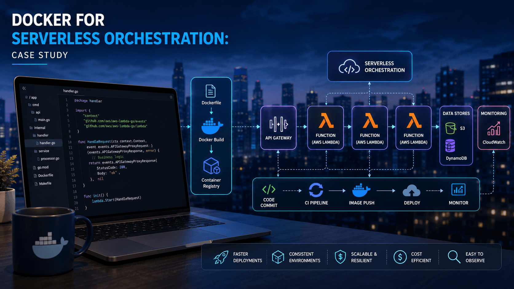 Docker for Serverless Orchestration: Case Study Case Study | Copyright © Magnence