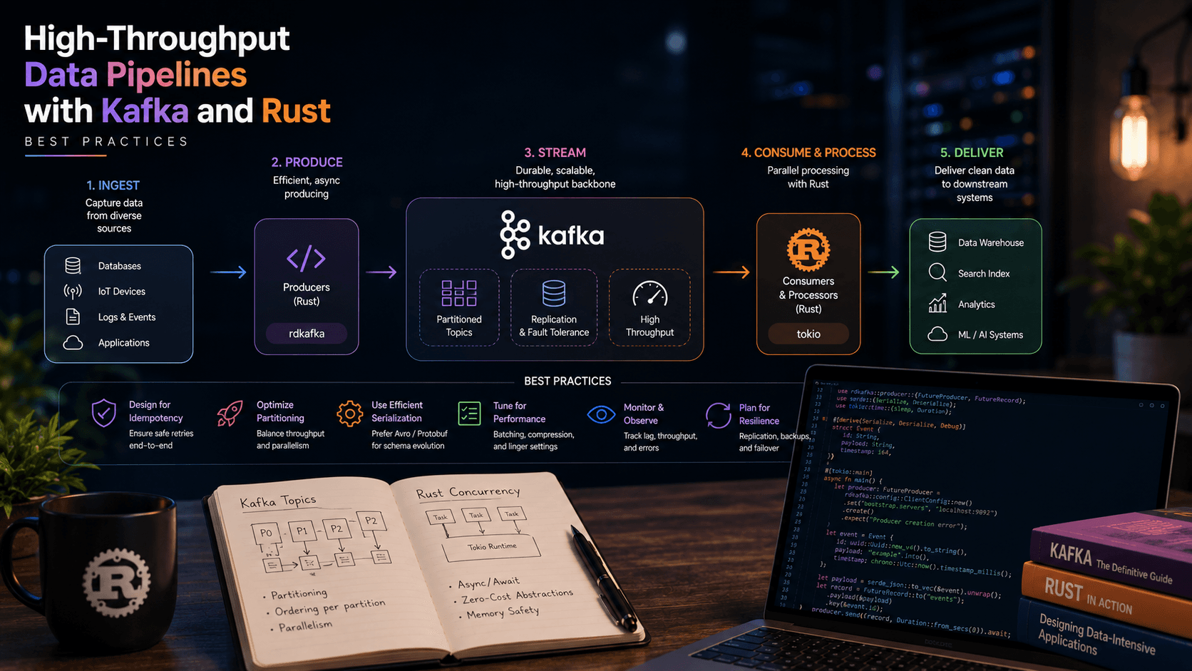 High-Throughput Data Pipelines with Kafka and Rust: Best Practices Case Study | Copyright © Magnence