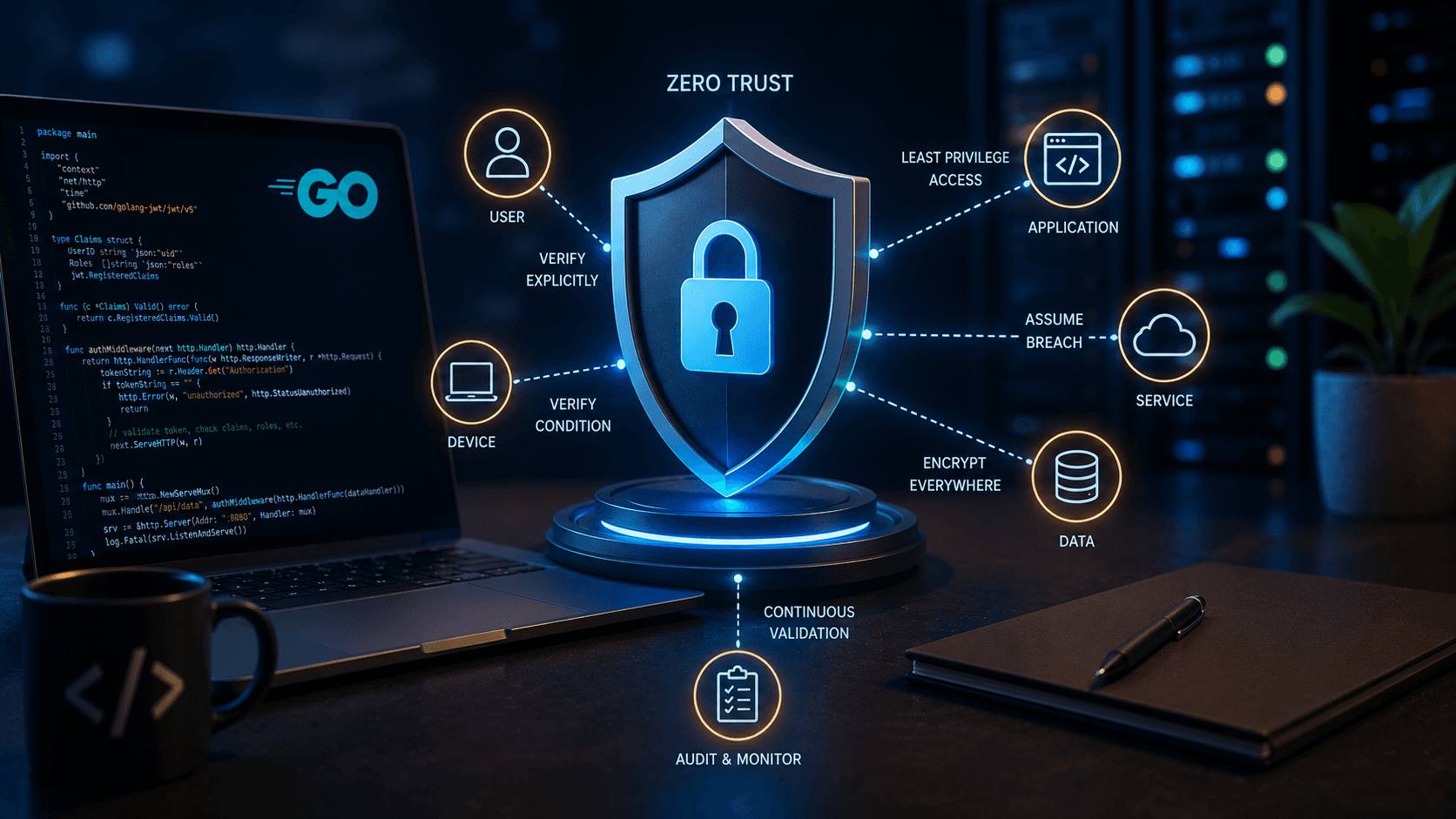 Implementing Zero-Trust Architecture in Go: Best Practices Case Study | Copyright © Magnence