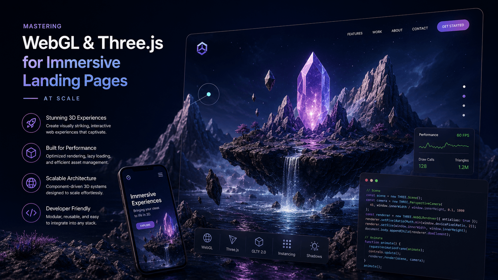 Mastering WebGL and Three.js for Immersive Landing Pages: At Scale Case Study | Copyright © Magnence