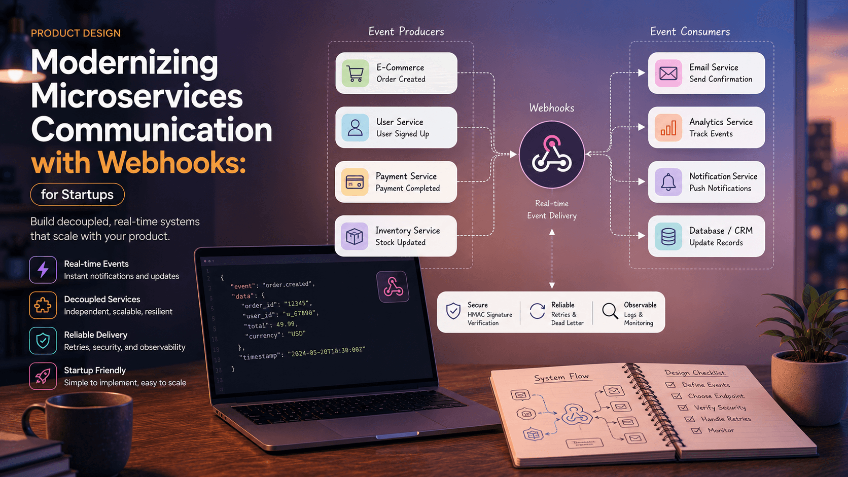 Modernizing Microservices Communication with Webhooks: for Startups Case Study | Copyright © Magnence
