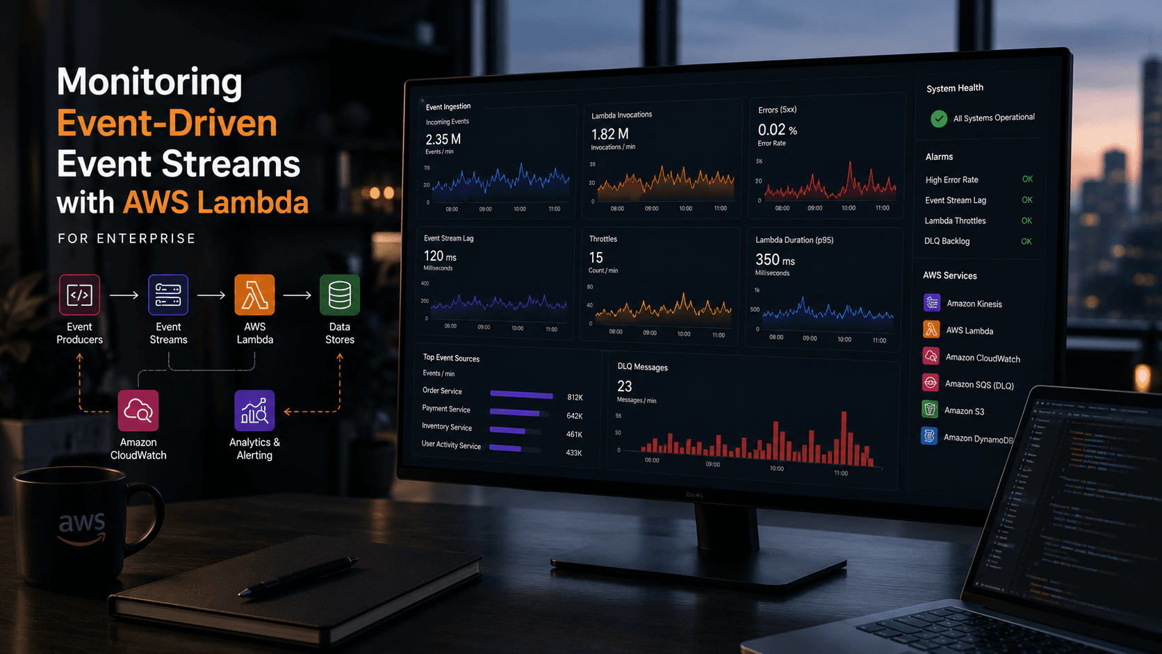 Monitoring Event-Driven Event Streams with AWS Lambda: for Enterprise Case Study | Copyright © Magnence