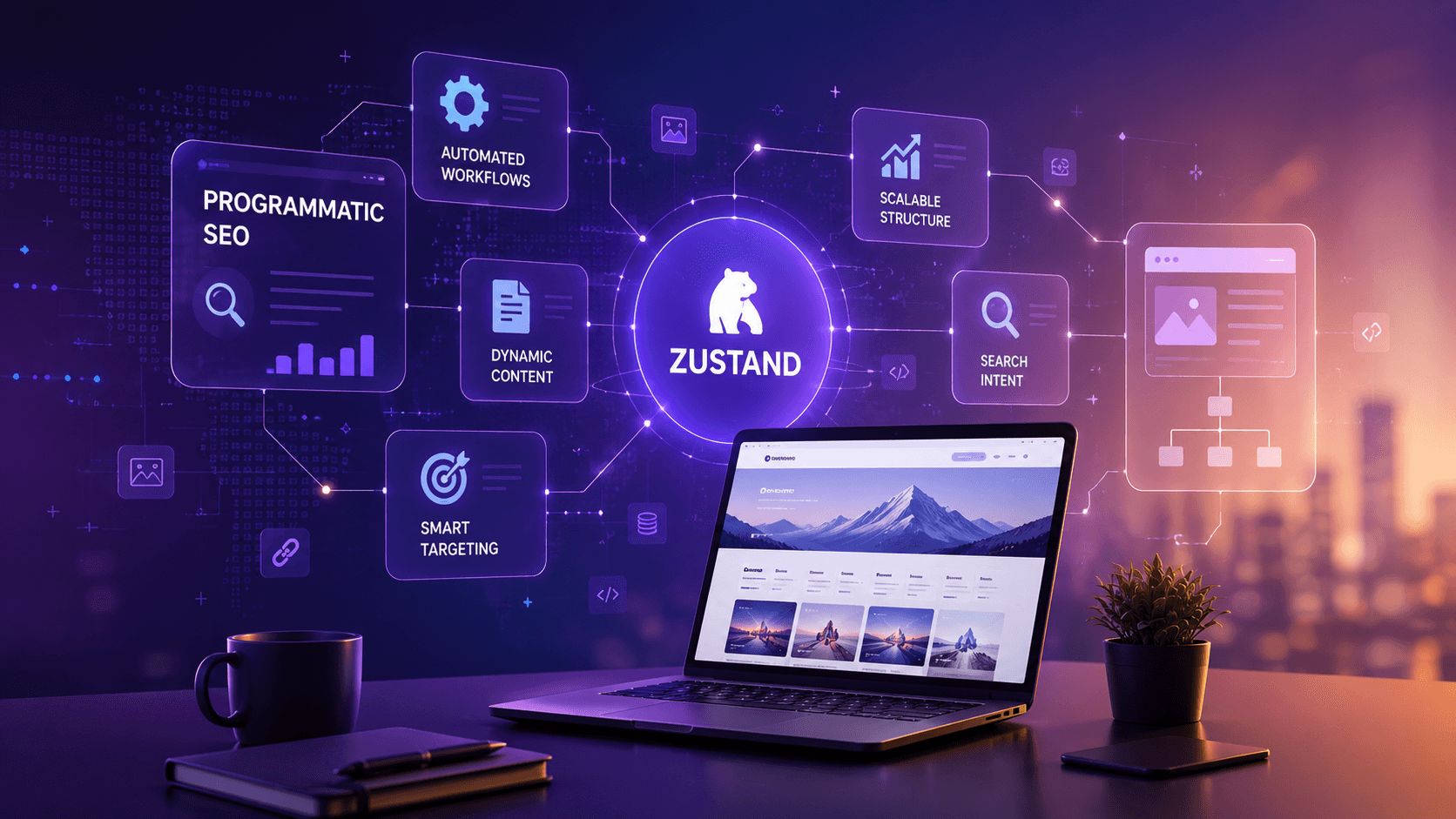 Optimizing Programmatic SEO with Zustand: for Enterprise Case Study | Copyright © Magnence