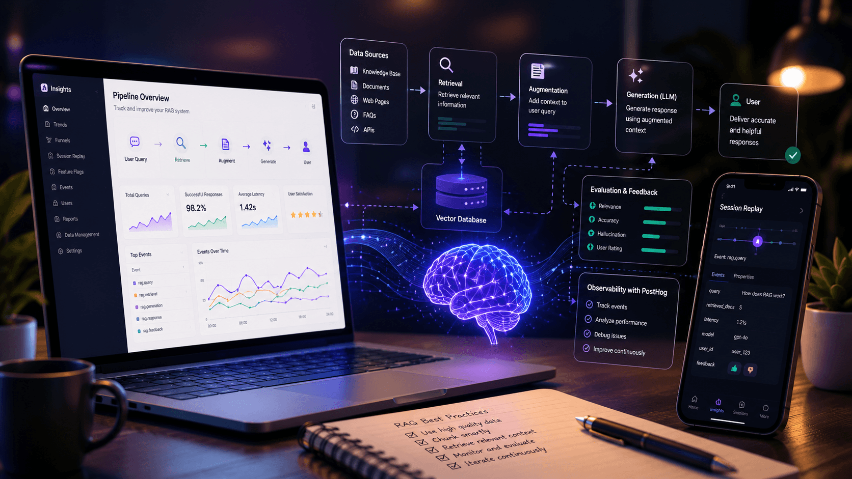 PostHog for Retrieval-Augmented Generation: Best Practices Case Study | Copyright © Magnence