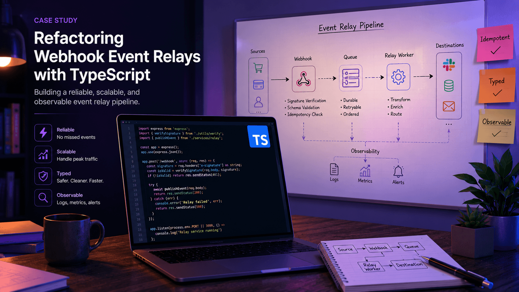 Refactoring Webhook Event Relays with TypeScript: Case Study Case Study | Copyright © Magnence