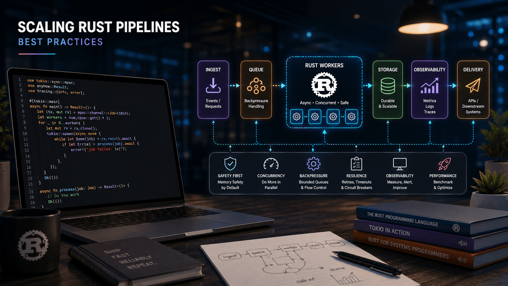Scaling Rust Pipelines Best Practices Case Study | Copyright © Magnence