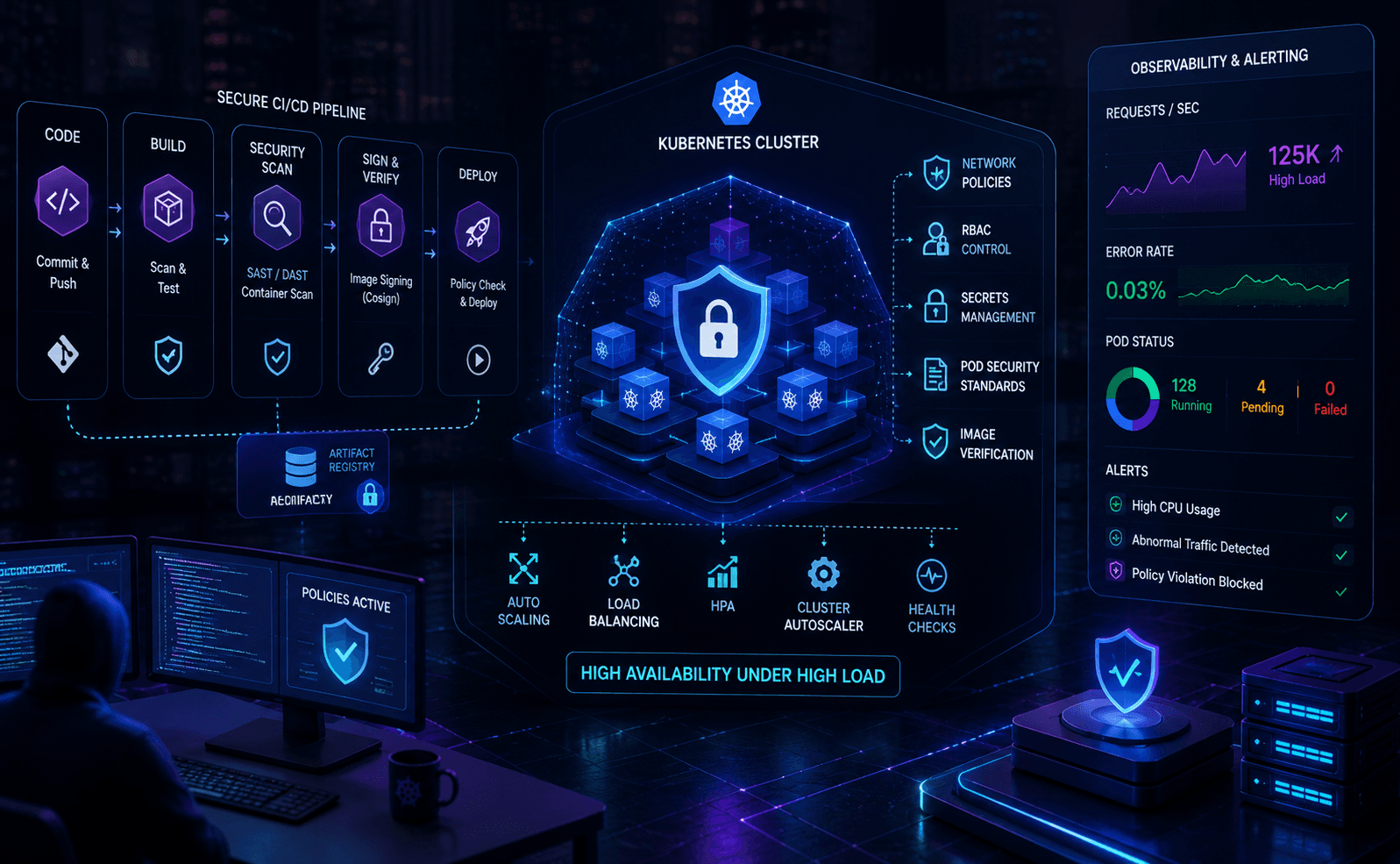 Securing Kubernetes Pipelines under High Load Case Study | Copyright © Magnence
