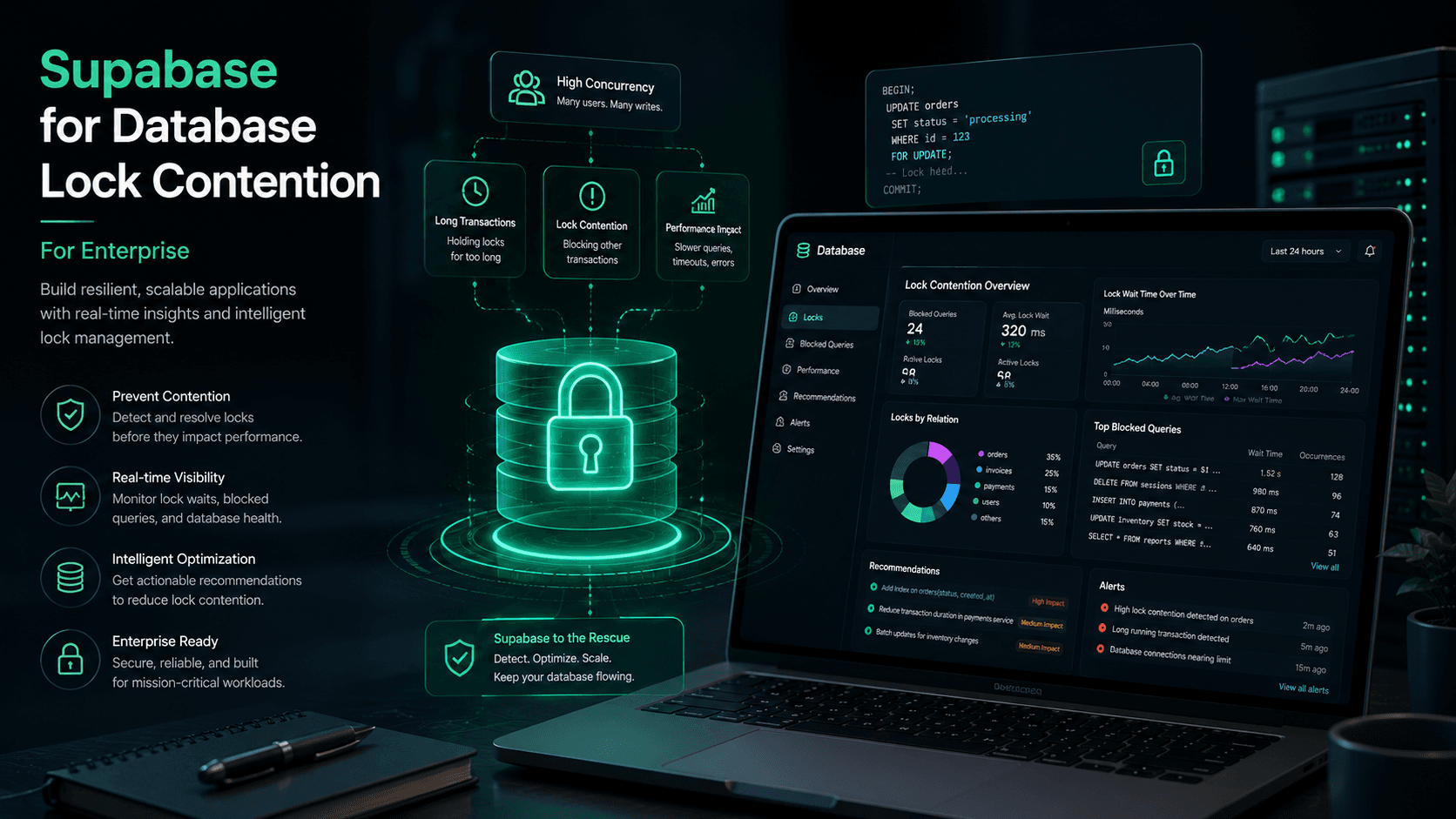 Supabase for Database Lock Contention: for Enterprise Case Study | Copyright © Magnence