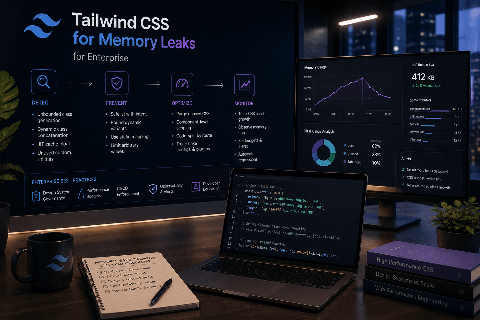 Tailwind CSS for Memory Leaks: for Enterprise Case Study | Copyright © Magnence