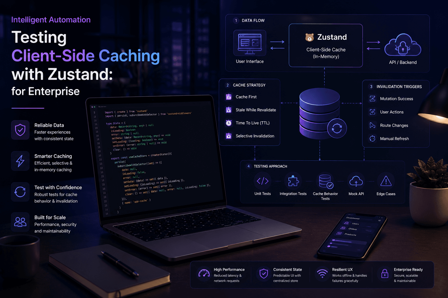 Testing Client-Side Caching with Zustand: for Enterprise Case Study | Copyright © Magnence