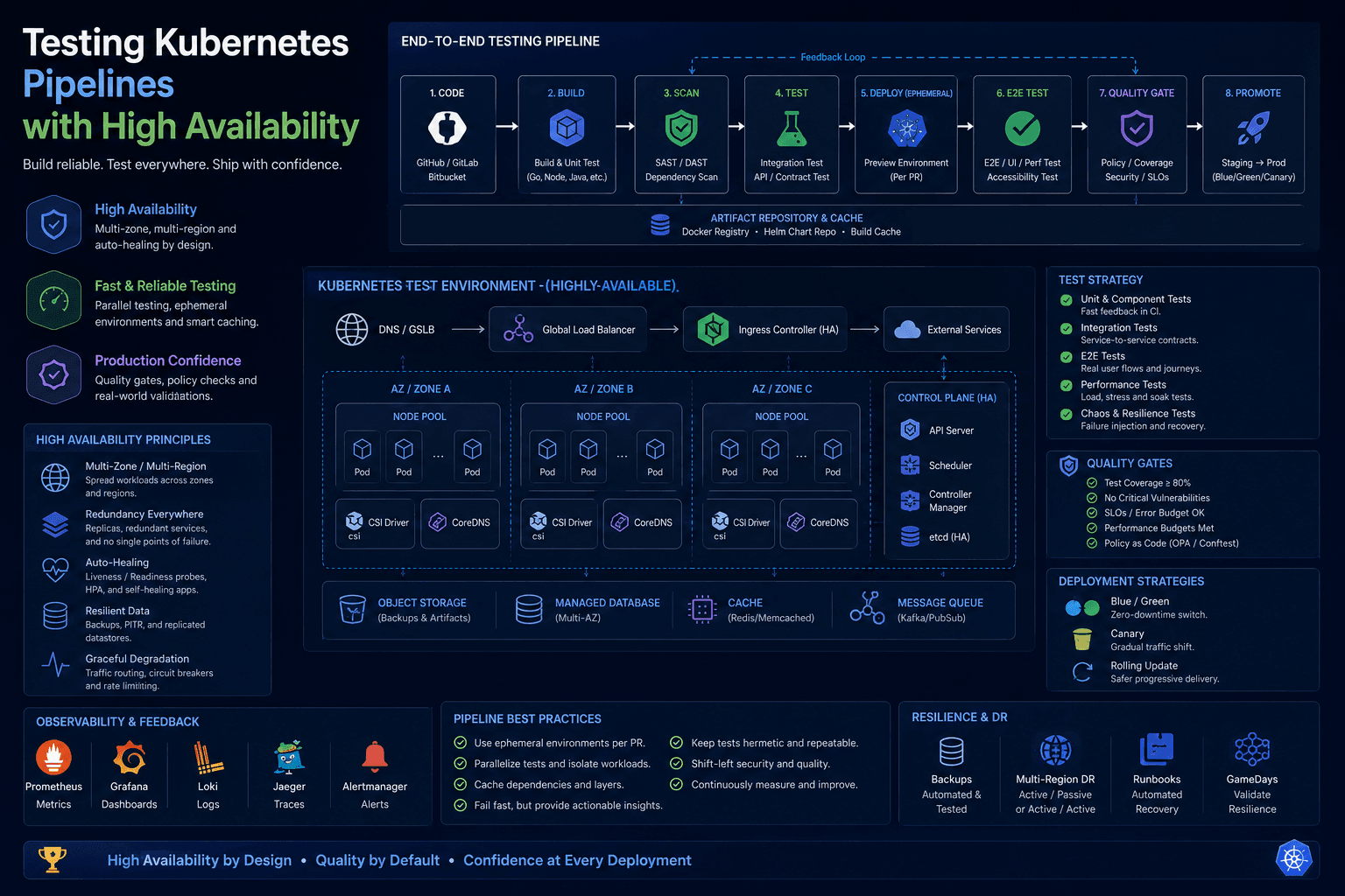 Testing Kubernetes Pipelines with High Availability Case Study | Copyright © Magnence