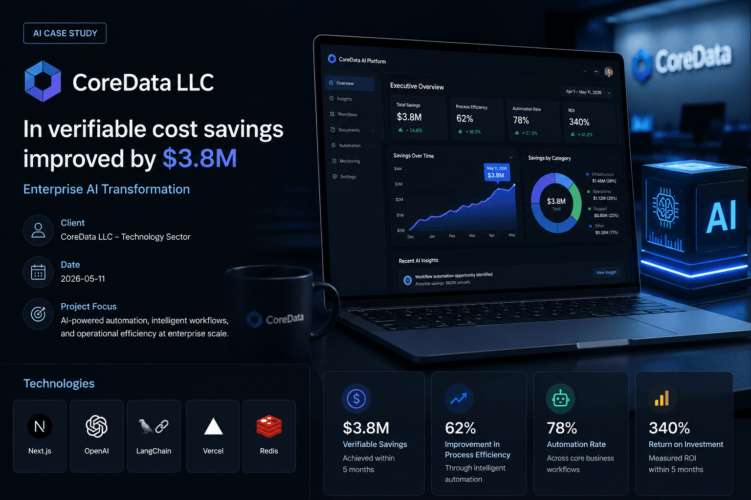 CoreData LLC - Enterprise AI Transformation Case Study | Copyright © Magnence