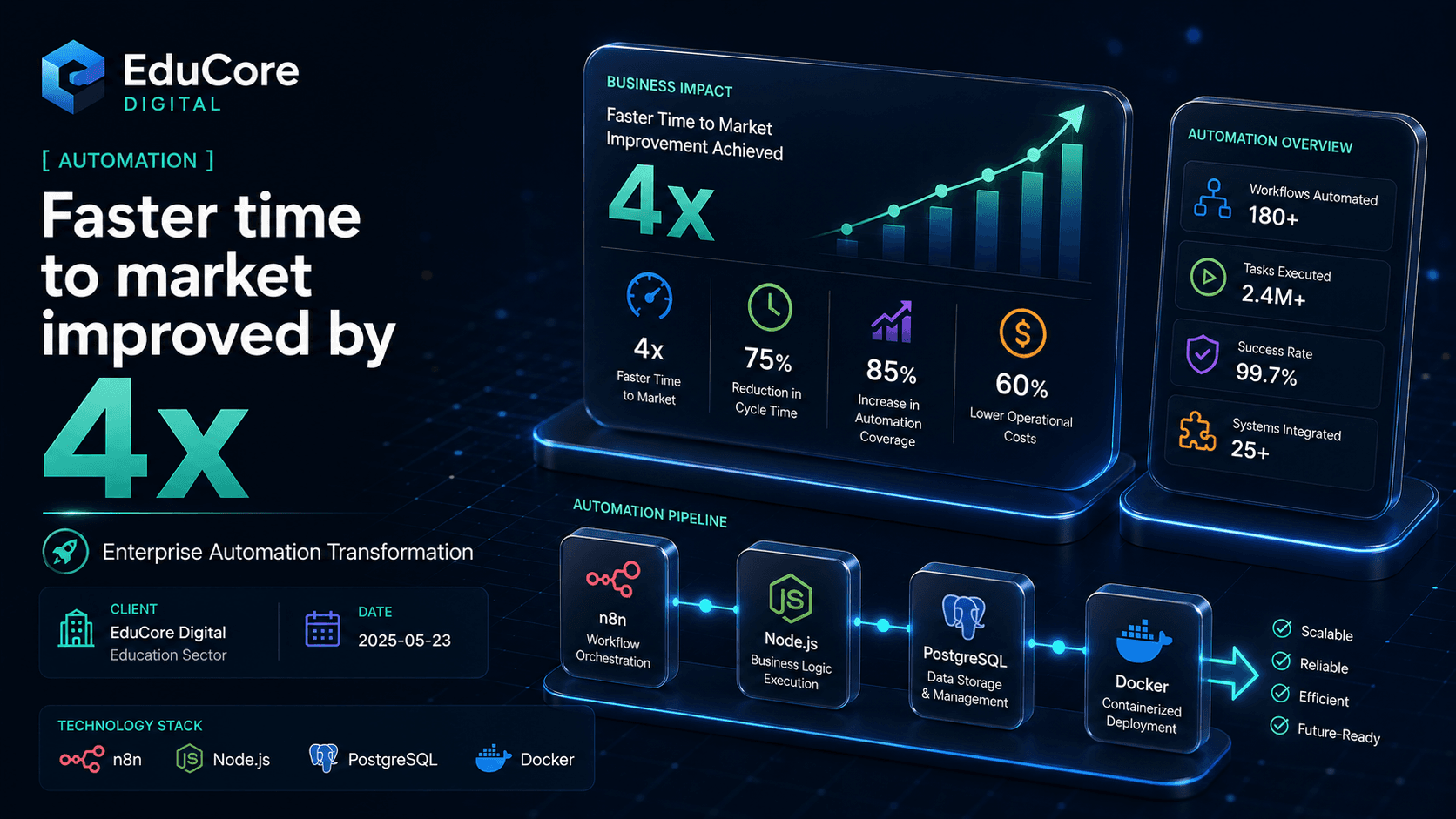 EduCore Digital - Enterprise Automation Transformation Case Study | Copyright © Magnence