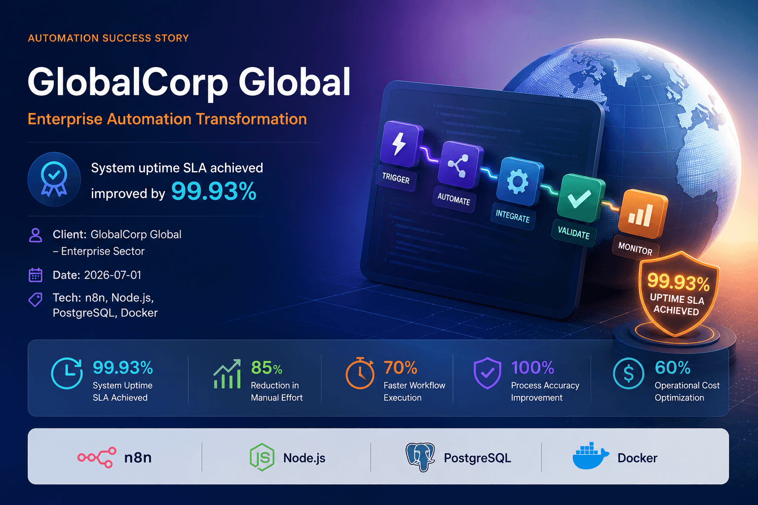 GlobalCorp Global - Enterprise Automation Transformation Case Study | Copyright © Magnence
