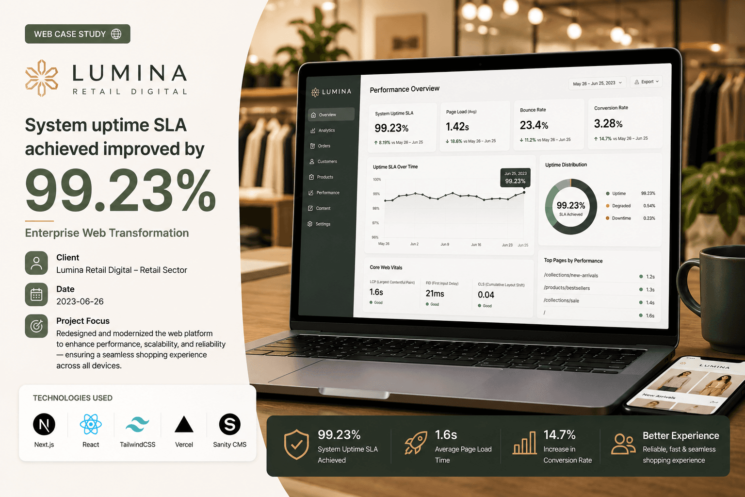 Lumina Retail Digital - Enterprise Web Transformation Case Study | Copyright © Magnence
