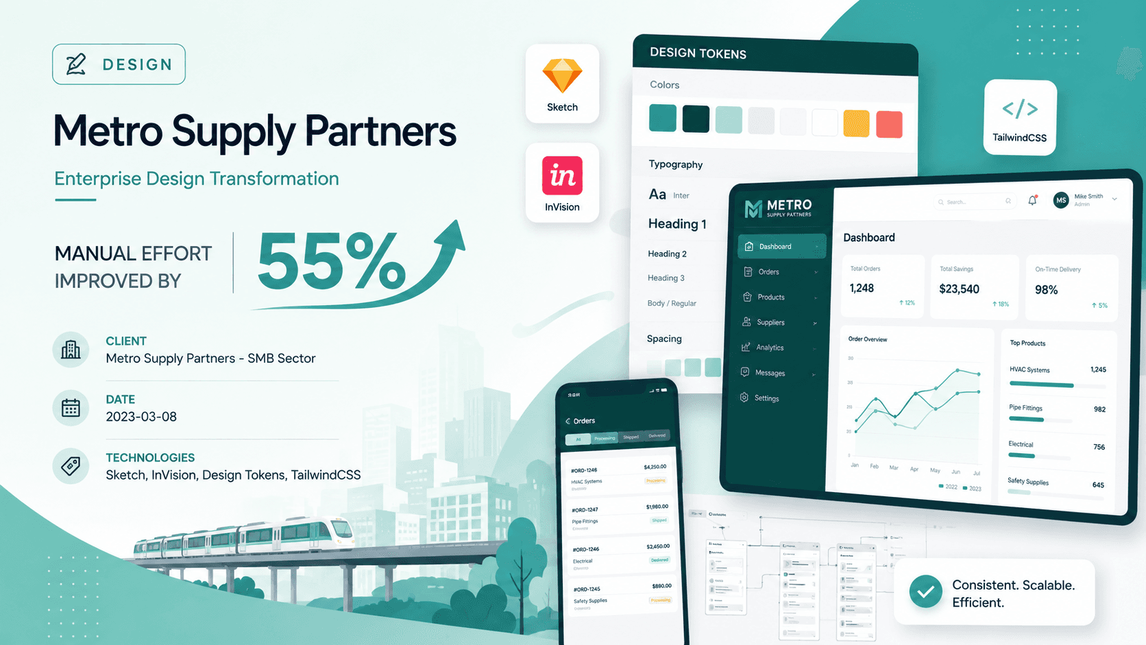 Metro Supply Partners - Enterprise Design Transformation Case Study | Copyright © Magnence