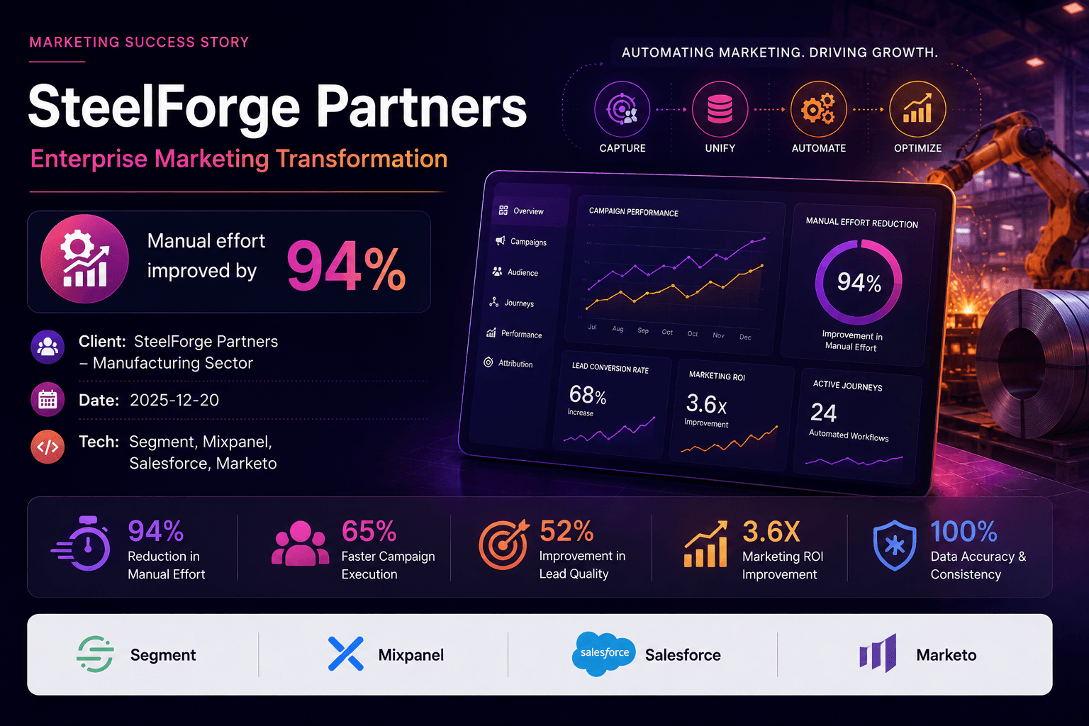 SteelForge Partners - Enterprise Marketing Transformation Case Study | Copyright © Magnence