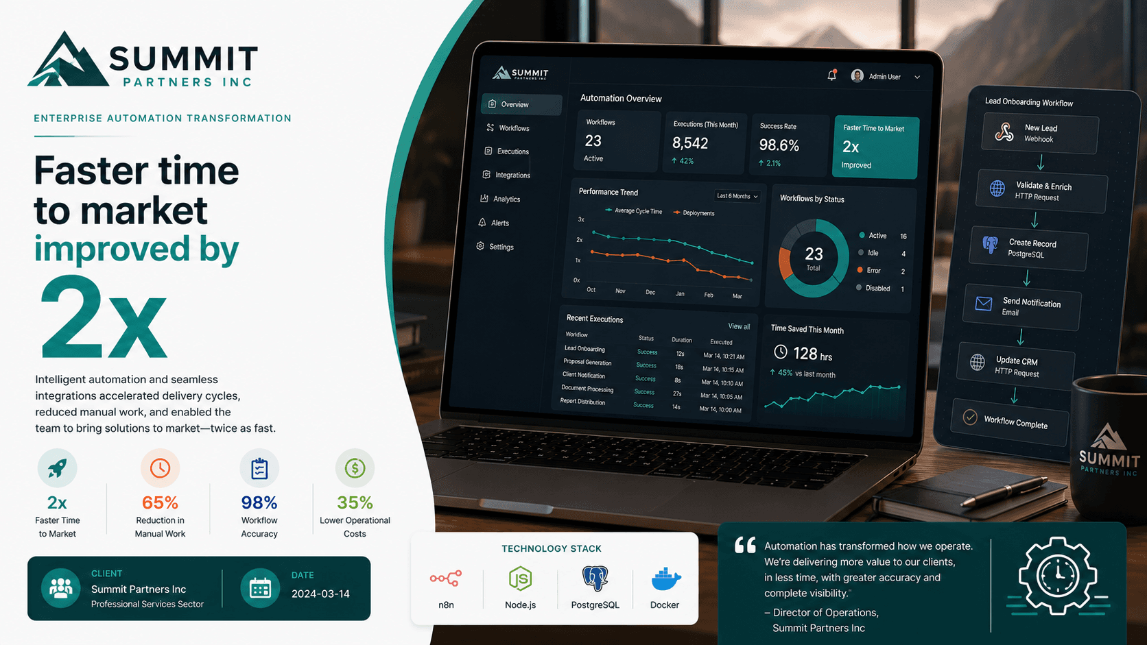 Summit Partners Inc - Enterprise Automation Transformation Case Study | Copyright © Magnence